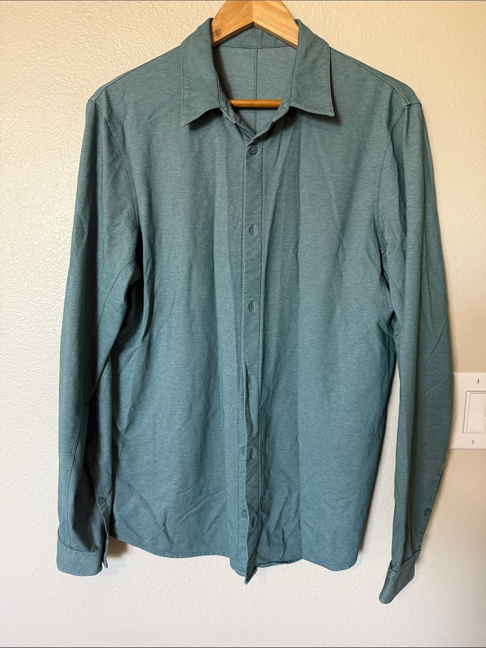 lululemon athletica Men's Long-Sleeve Dress Shirt Teal Green